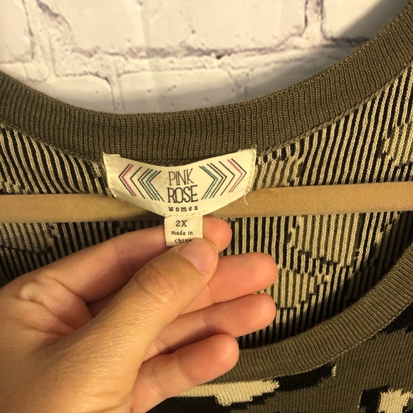 FINAL PRICE Pink Rose Animal Print Sweater Dress - Picture 2 of 7